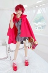 basket cape cosplay kotaro pleated_skirt plushie red_hair ruiko school_uniform skirt socks zone-00 rating:Safe score:0 user:Kryzz