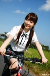 bicycle blouse costume kneesocks misty_246 nakamura_chise pleated_skirt ponytail school_uniform skirt rating:Safe score:0 user:nil!