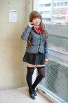 blazer blouse cosplay hiyori miniskirt original school_uniform skirt thighhighs zettai_ryouiki rating:Safe score:2 user:nil!