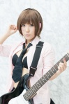 blouse bra cosplay guitar haru_(iii) headphones meiko miniskirt skirt tie vocaloid rating:Safe score:0 user:pixymisa