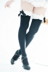 alternative_&_maid_concept apron black_legwear cosplay dress ely fate/grand_order fate/series maid maid_uniform tail tamamo_no_mae thighhighs zettai_ryouiki rating:Safe score:2 user:nil!