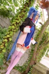 blue_hair buyara cosplay garter_belt glasses gloves hair_ribbons headband jumper klan_klein macross macross_frontier military_uniform thighhighs twintails rating:Safe score:1 user:nil!