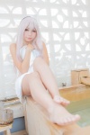 bathroom bathtub cosplay guguru hairband towel white_hair yunohana_yuuna yuragisou_no_guguru-san yuragisou_no_yuuna-san rating:Safe score:0 user:nil!