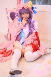 amatsuka_miyu cosplay dress glasses hat patchouli_knowledge purple_hair robe thighhighs touhou zettai_ryouiki rating:Safe score:0 user:nil!