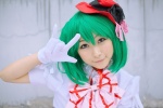 aqua_hair blouse cosplay gloves jumper macross macross_frontier miyasaka ranka_lee top_hat rating:Safe score:0 user:nil!