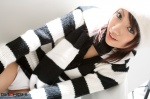 bikini_bottom dress girlz_high knit_hat murakami_airi scarf striped sweater_dress swimsuit rating:Safe score:0 user:nil!