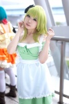 apron cosplay dress eat_me_(vocaloid) green_hair gumi hairbow hiyori vocaloid rating:Safe score:0 user:nil!
