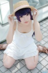asae_ayato cosplay dress gokou_ruri ore_no_imouto_ga_konna_ni_kawaii_wake_ga_nai purple_eyes purple_hair straw_hat rating:Safe score:1 user:nil!