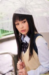 blouse dgc_0858 kawakami_asami school_uniform sweater_vest umbrella rating:Safe score:0 user:nil!