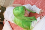 bed cc coa code_geass cosplay dress_shirt green_hair rating:Safe score:1 user:nil!