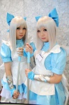 apron cosplay hairbow kinoko mop silver_hair tagme_character tagme_series waitress yunata rating:Safe score:1 user:nil!
