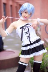 ayanami_rei blue_hair chains collar corset cosplay kaoru's_collection_3 kishimoto_kaoru miniskirt neon_genesis_evangelion skirt thighhighs zettai_ryouiki rating:Safe score:3 user:nil!
