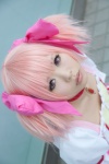 choker cosplay dress gloves hairbows kaname_madoka pink_hair puella_magi_madoka_magica saki_kano twintails rating:Safe score:1 user:pixymisa