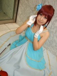 cosplay gloves gown hair_flower hino_kahoko kiniro_no_corda moeka red_hair violin rating:Safe score:0 user:nil!