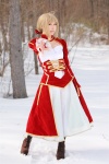 blonde_hair boots braid cosplay dress fate/series fate/stay_night kamui_arisa red_moon saber rating:Safe score:0 user:nil!