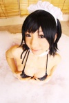 bathroom bathtub bikini_top cleavage cosplay hairband hanamura_misaki iroha_(samurai_spirits) queen's_blade queen's_gate queen's_maid samurai_spirits soap_suds swimsuit wet rating:Safe score:1 user:nil!