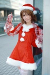 cosplay dress hirasawa_yui k-on! santa_costume shiina_yun stocking_cap thighhighs zettai_ryouiki rating:Safe score:0 user:nil!