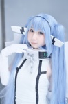 amane blue_hair collar cosplay dress elbow_gloves gloves hairband nymph sora_no_otoshimono twintails wings rating:Safe score:0 user:nil!