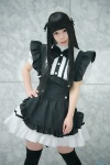 apron bowtie cosplay dress hairband maid maid_uniform momokawa_hina original thighhighs zettai_ryouiki rating:Safe score:1 user:pixymisa