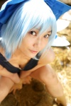 blue_hair cirno cleavage cosplay hairbow lenfried one-piece_swimsuit school_swimsuit swimsuit touhou wet wings rating:Safe score:1 user:nil!