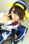 apron cosplay dress hairband hair_ribbons mushi pantyhose suzumiya_haruhi suzumiya_haruhi_no_yuuutsu waitress waitress_uniform rating:Safe score:1 user:nil!