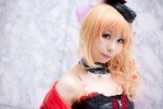 blonde_hair choker cosplay hairbow hat jacket macross macross_frontier rinrinko sheryl_nome tubetop rating:Safe score:0 user:pixymisa