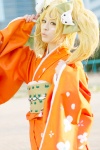 blonde_hair cosplay hairbows kimono obi saionji_hiyoko super_dangan-ronpa_2 twintails yellow_eyes yuyu_kaname rating:Safe score:0 user:pixymisa