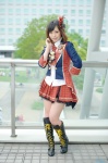 akb48 blouse boots cosplay endou_sora hairbow jacket kneehighs maeda_atsuko_(cosplay) miniskirt skirt vest rating:Safe score:2 user:nil!