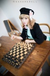 amnesia beret blonde_hair cardigan cosplay dress heroine_(amnesia) tomiaaaaaaa rating:Safe score:0 user:nil!