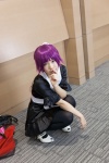 bakemonogatari black_legwear cosplay dress pantyhose purple_hair reco senjougahara_hitagi rating:Safe score:1 user:pixymisa