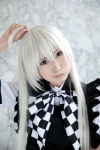 ahoge apron blouse cosplay haiyore!_nyaruko-san hiokichi nyaruko white_hair rating:Safe score:0 user:pixymisa