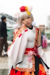 animal_ears cat_ears cosplay hakama_skirt haori inubashiri_momiji obi ruiko_(cosplayer) tokin_hat touhou white_hair rating:Safe score:1 user:pixymisa