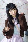 blouse hairbow himemiya_mahore shoulder_bag skirt sweater umbrella rating:Safe score:0 user:pixymisa