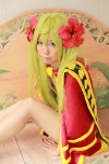 cape cosplay eiyuu_senki flowers green_hair kamehameha sash yae_maiko rating:Safe score:1 user:pixymisa