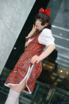 blouse bowtie cosplay hairbow jumper original ririka skirt skirt_lift thighhighs zettai_ryouiki rating:Safe score:1 user:pixymisa