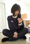 camera iiniku_ushijima jeans self-shot socks track_jacket rating:Safe score:4 user:nil!