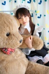 apron costume katou_mari maid maid_uniform stuffed_animal teddy_bear thighhighs rating:Safe score:0 user:nil!