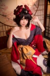 cleavage cosplay fate/grand_order fate/series hairpin katsushika_hokusai kimono miu_(iii) rating:Safe score:0 user:nil!