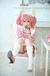 animal_ears apron bunny_ears cosplay dress inu_boku_secret_service kneesocks kurosaki_shihomu maid maid_uniform pink_hair roromiya_karuta twintails rating:Safe score:2 user:nil!