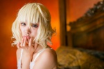 babydoll blonde_hair bra brown_eyes cosplay riho tamae zone-00 rating:Safe score:0 user:pixymisa