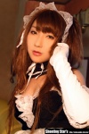 apron cleavage cosplay dress elbow_gloves gloves hairband kore_ga_watashi_no_goshujin-sama maid maid_uniform please_order_love saku sawatari_mitsuki thighhighs twintails rating:Safe score:0 user:nil!