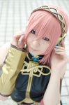 armband cosplay default_costume detached_sleeves headset kazuha megurine_luka pink_hair skirt vocaloid rating:Safe score:0 user:nil!