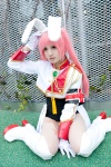 akatsuki animal_ears bodysuit boots bunny_ears cosplay gloves military_uniform pantyhose pink_hair siesta45 umineko_no_naku_koro_ni rating:Safe score:0 user:pixymisa
