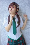 blouse cosplay glasses hairband maitako makinami_mari_illustrious neon_genesis_evangelion pleated_skirt rebuild_of_evangelion school_uniform skirt tie twintails rating:Safe score:0 user:pixymisa