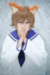 animal_ears cat_ears cosplay miyafuji_yoshika sailor_uniform school_uniform strike_witches utateika-na rating:Safe score:1 user:nil!