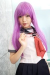 cosplay gintama glasses namada purple_hair sailor_uniform sarutobi_ayame school_uniform rating:Safe score:1 user:darkgray