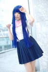 blouse blue_hair cosplay furude_rika higurashi_no_naku_koro_ni meita pleated_skirt school_uniform skirt suspenders rating:Safe score:0 user:nil!