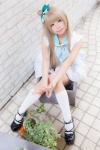 blonde_hair cosplay dress hairbow itsuki_akira kneehighs kotori_taso love_live!_school_idol_project minami_kotori rating:Safe score:0 user:nil!